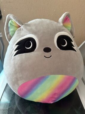 Squishmallow Official Kellytoy Stuffed Plush  (14 Inches, Max The raccoon